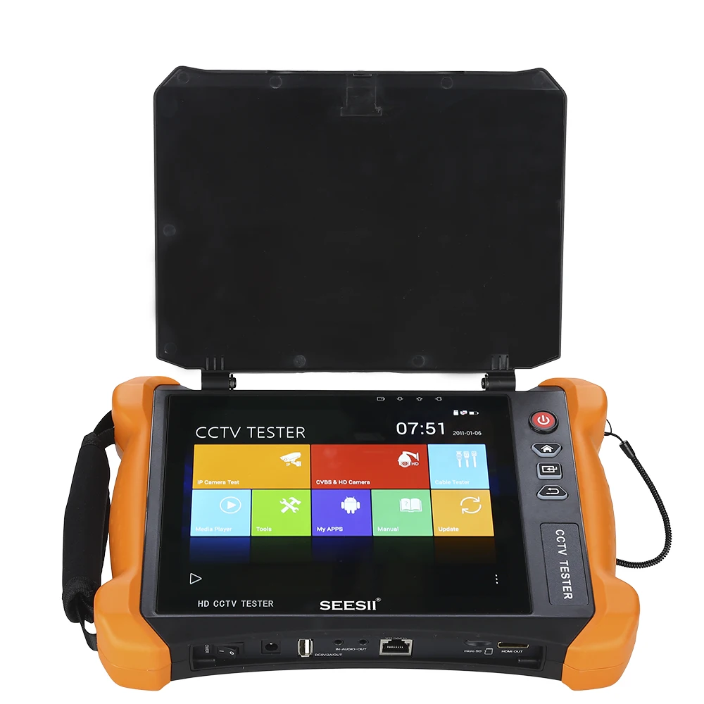 SEESII 8 &quotтестер ip камера с монитором тестер 4in1 TVI CVI AHD SDI PTZ Управление PoE H.265