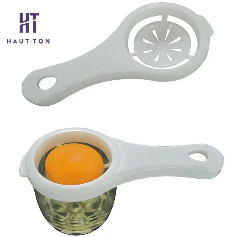 1pcs Household Plastic White Egg Yolk Separator Kitchen Cooking Gadget