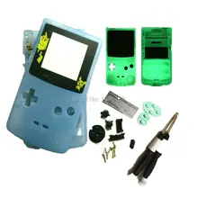 Горячая полный набор световой синий Корпус В виде ракушки Люминесцентная чехол для nintendogameboycolor Замена чехол pikachupattern объектива