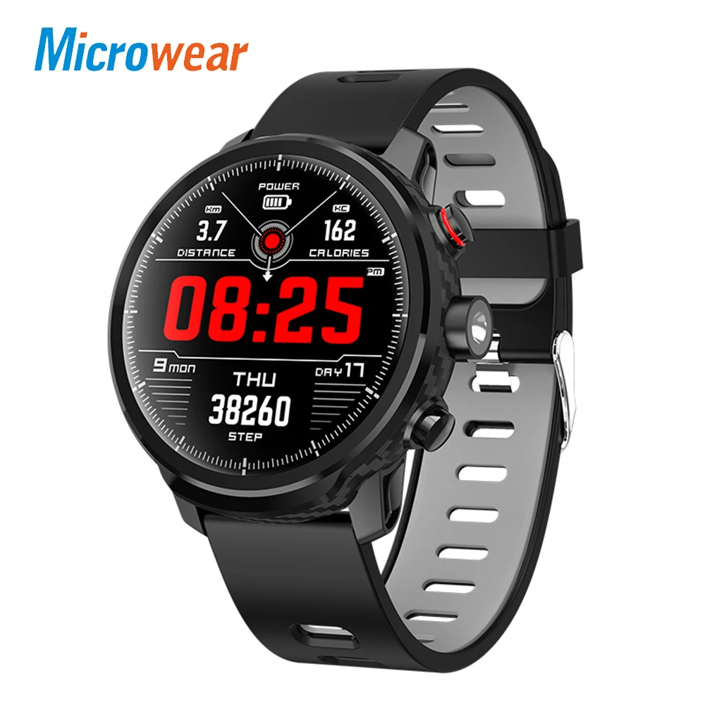 

Microwear L5 Smart Watch Men IP68 Waterproof Standby 100Days Multiple Sports Mode Heart Rate Monitor Weather Forecast Smartwatch