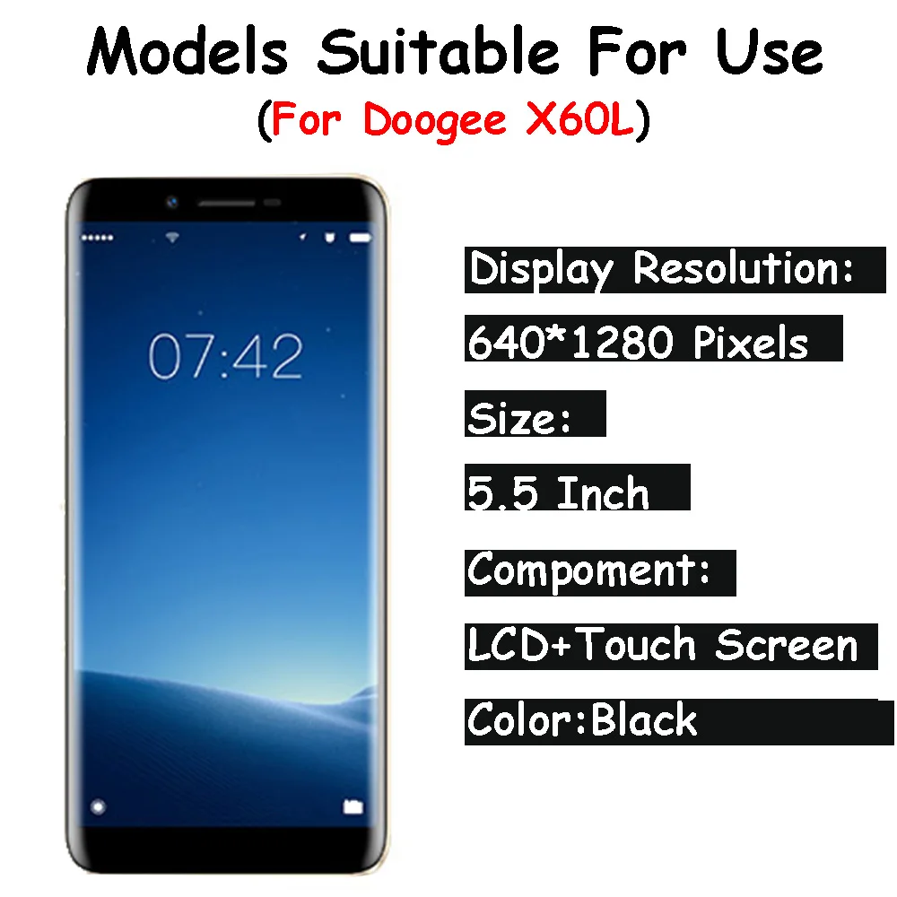 5 дюймов Для Doogee X60L ЖК дисплей Дисплей + инструмент для ремонта сенсорного экрана