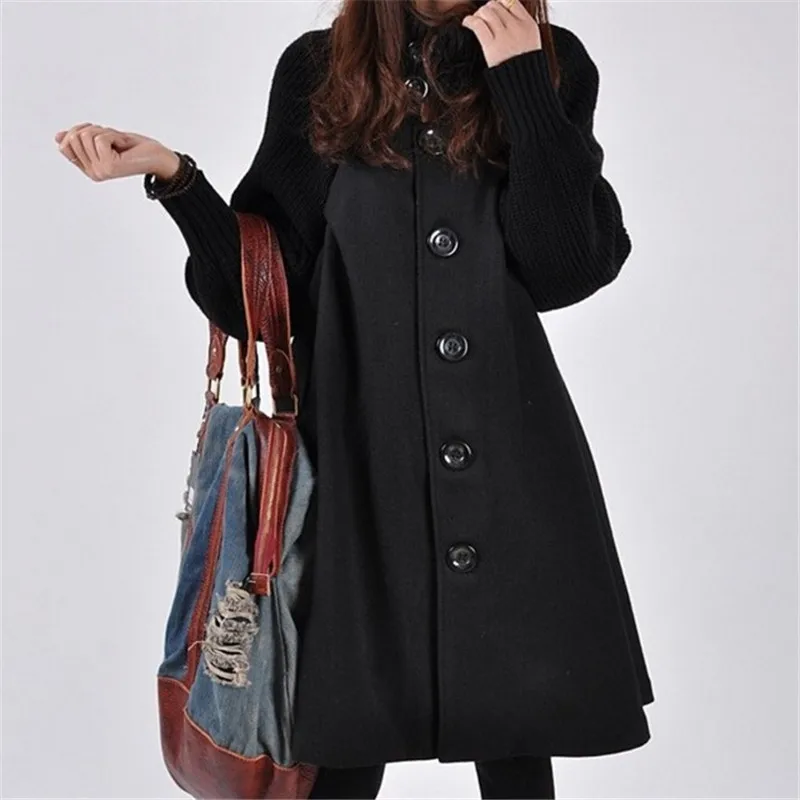 Женское шерстяное пальто, зимнее, длинный воротник, воротник, большой размер, свободная накидка, куртка для девушек, модная кашемировая ветровка, куртка а621