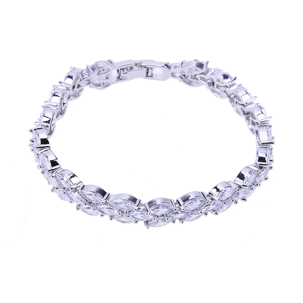 TOP Brand Hot Selling Women Tennis Bracelet Luxury Round Clear CZ
