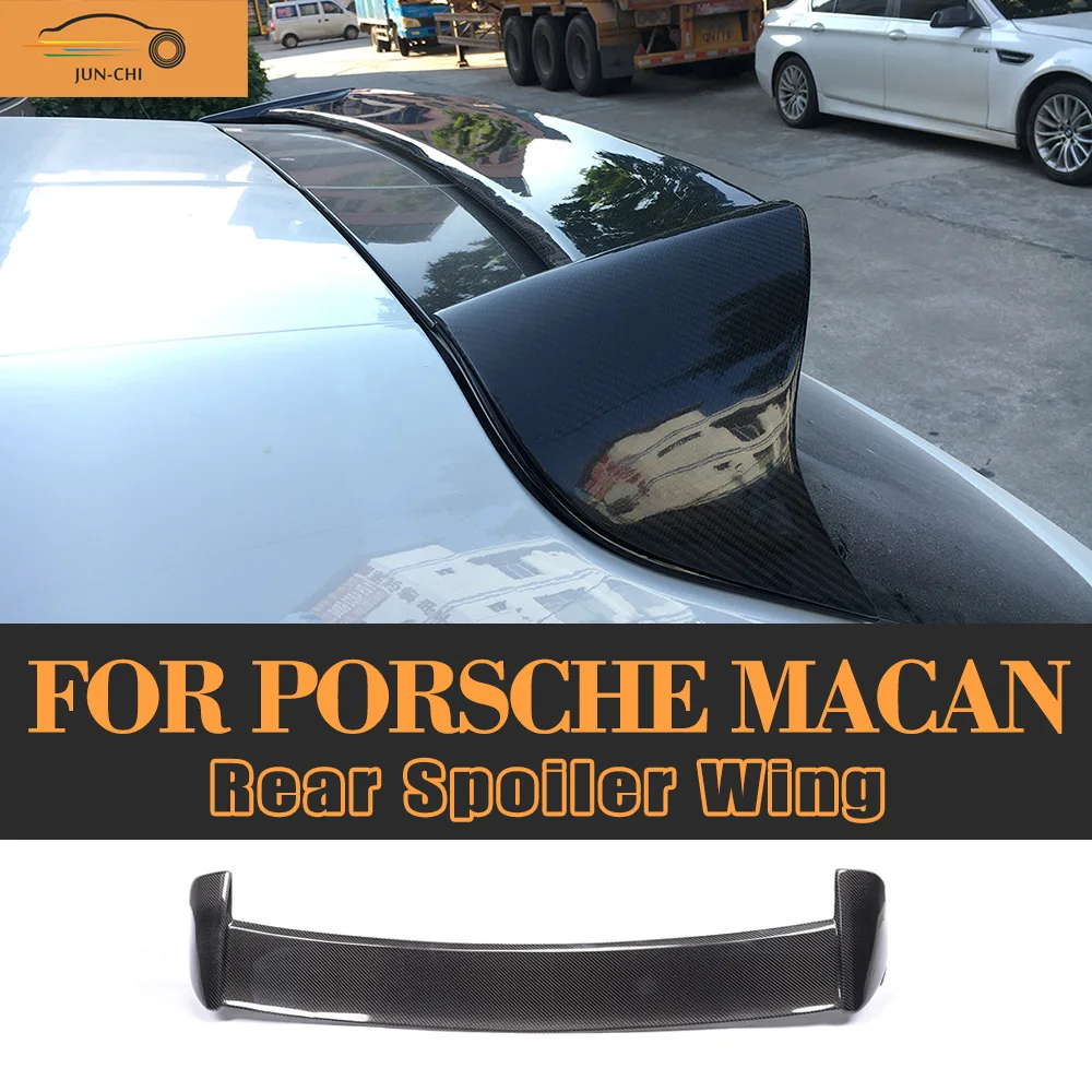  Carbon Fiber Auto Rear Roof Racing Tail Roof Window Spoiler Wing for Porsche Macan SUV 2015 2016 Ca