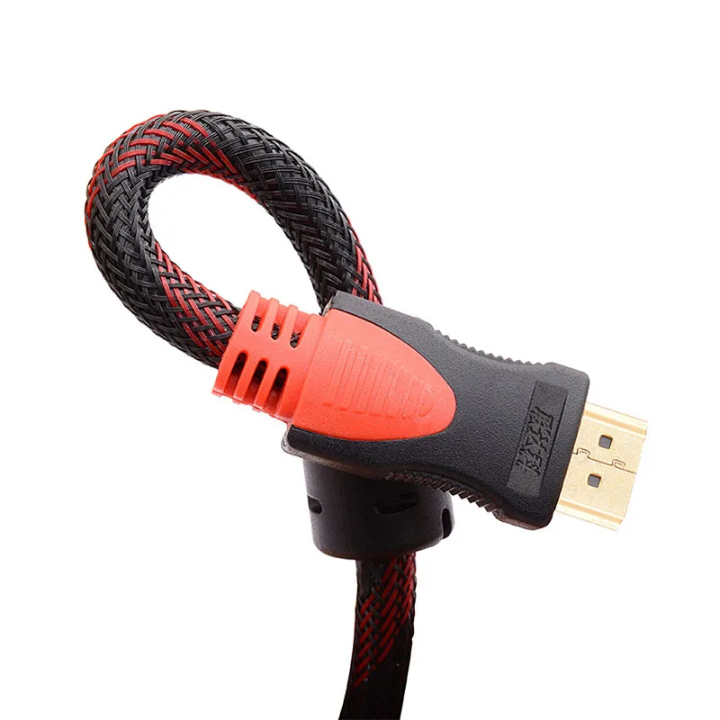 Высокоскоростной 1 м позолоченный HDMI к HDMI штекер мужской адаптер, hdmi-кабель 1,4 Версия 1080 P для HDTV DVD