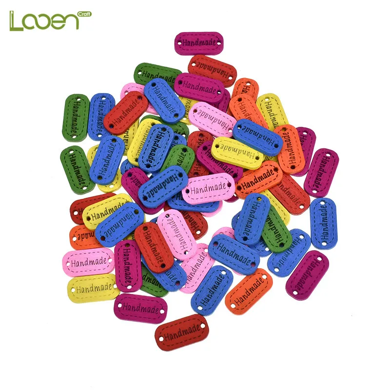 

100 Pcs DIY Letter Wooden Sewing Buttons 2 Holes Mix Colors Button For Children Clothes Decorative Button Scrapbooking Accessory