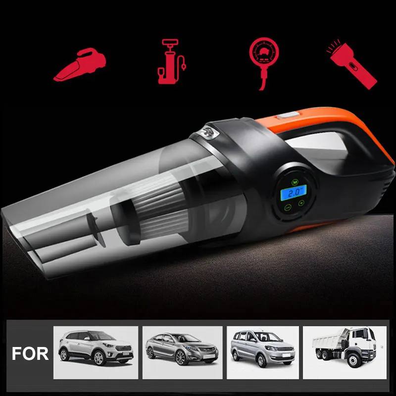 

Vacuum Cleaner Auto Vacuum Cleaner Portable Car Vacuum Cleaner Air Inflatable Pump Tire Pressure Wet/Dry Handheld Universal