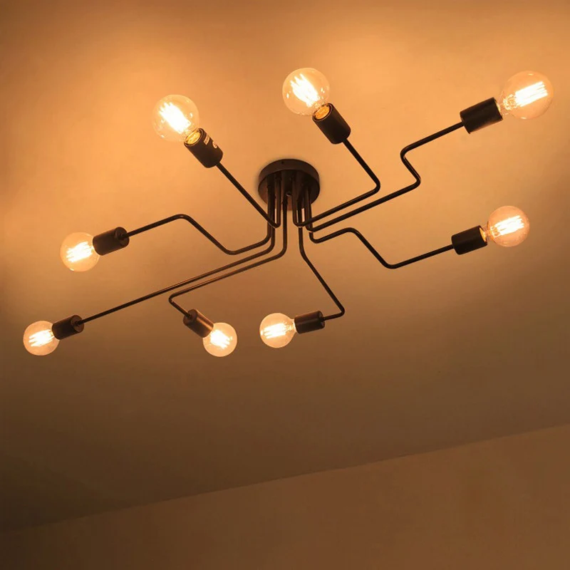 

Industrial Retro Ceiling Lamp Vintage Ceiling Lights for Living Room Kitchen Restaurant Dining Room luminaire plafonnier lampara