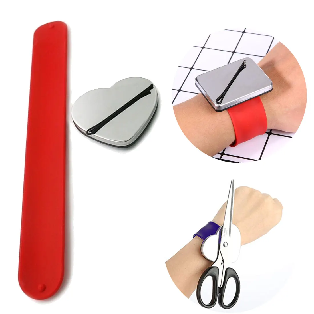 

Heart Shape Salon Magnetic Bracelet Wrist Band Strap Belt Hair Clip Holder Hair Accessories Barber Hairdressing Styling Tools