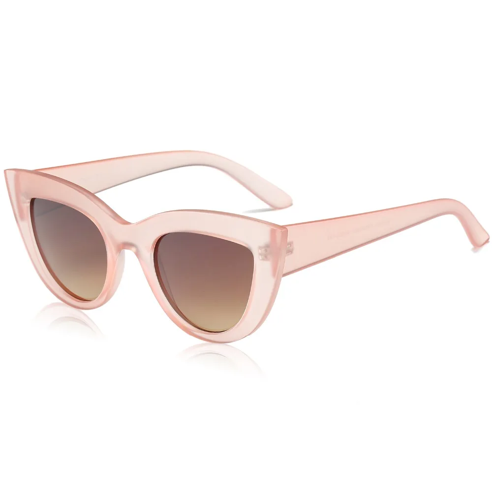 Солнцезащитные очки женские аксессуары CatEye стиль фирменный дизайн Модные оттенки черный пластик UV400 Солнцезащитные очки oculos de sol SOJOS