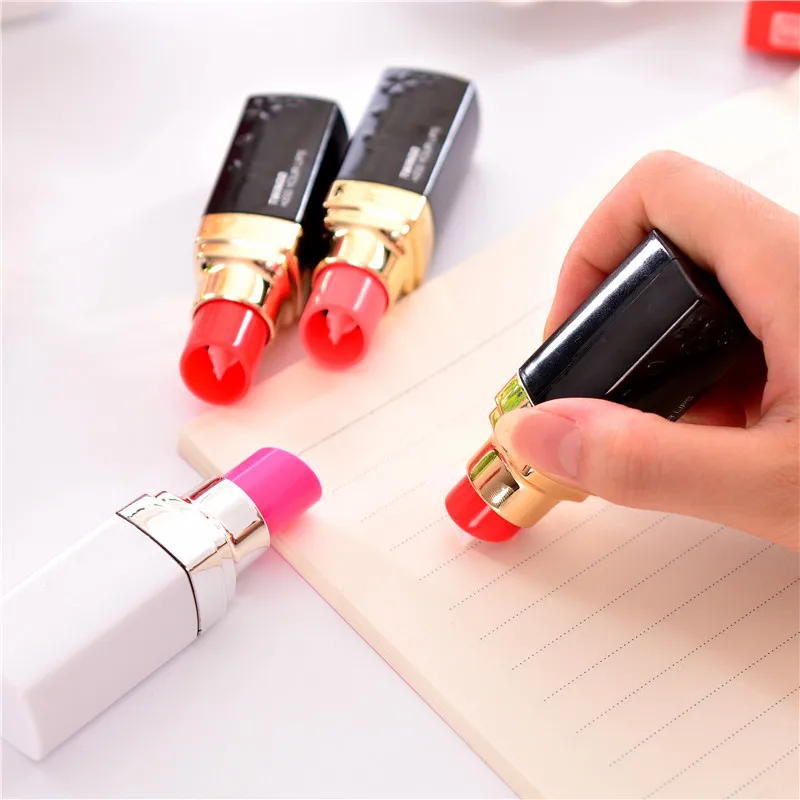 

Lipstick shape correction tape material escolar kawaii stationery office school supplies papelaria gifts Free shipping