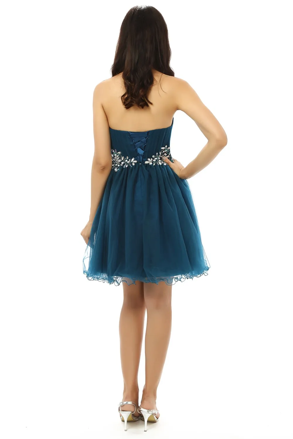 Темно-синие платья для выпускного вечера трапециевидные милые Короткие Мини Кристаллы бисерные коктейльные платья из органзы