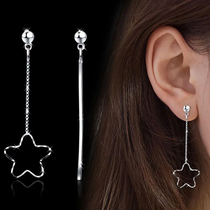 Drop Long Earings Start Earrings 925 Sterling Silver Earrings For Women