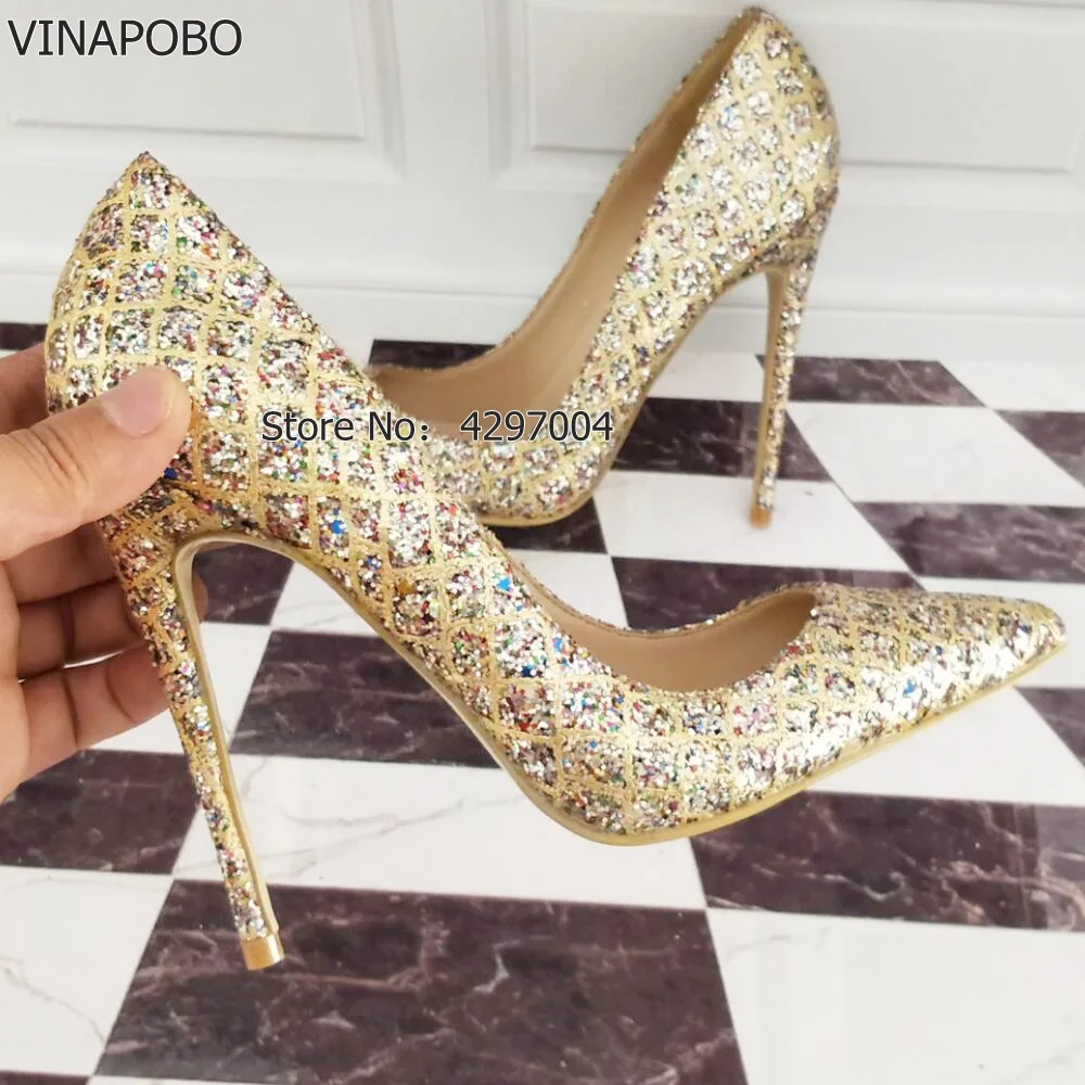 2Gold-glitter-shoes-high-heels-12cm-10cm-8cm-heel-sexy-size-33-34-banquet-high-heels (2)