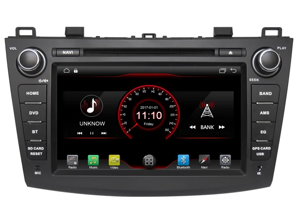 Discount Android 8.1 quad core car dvd player media stereo car audio music player wifi handfree carplay headunit for MAZDA 3 2010-2014 5