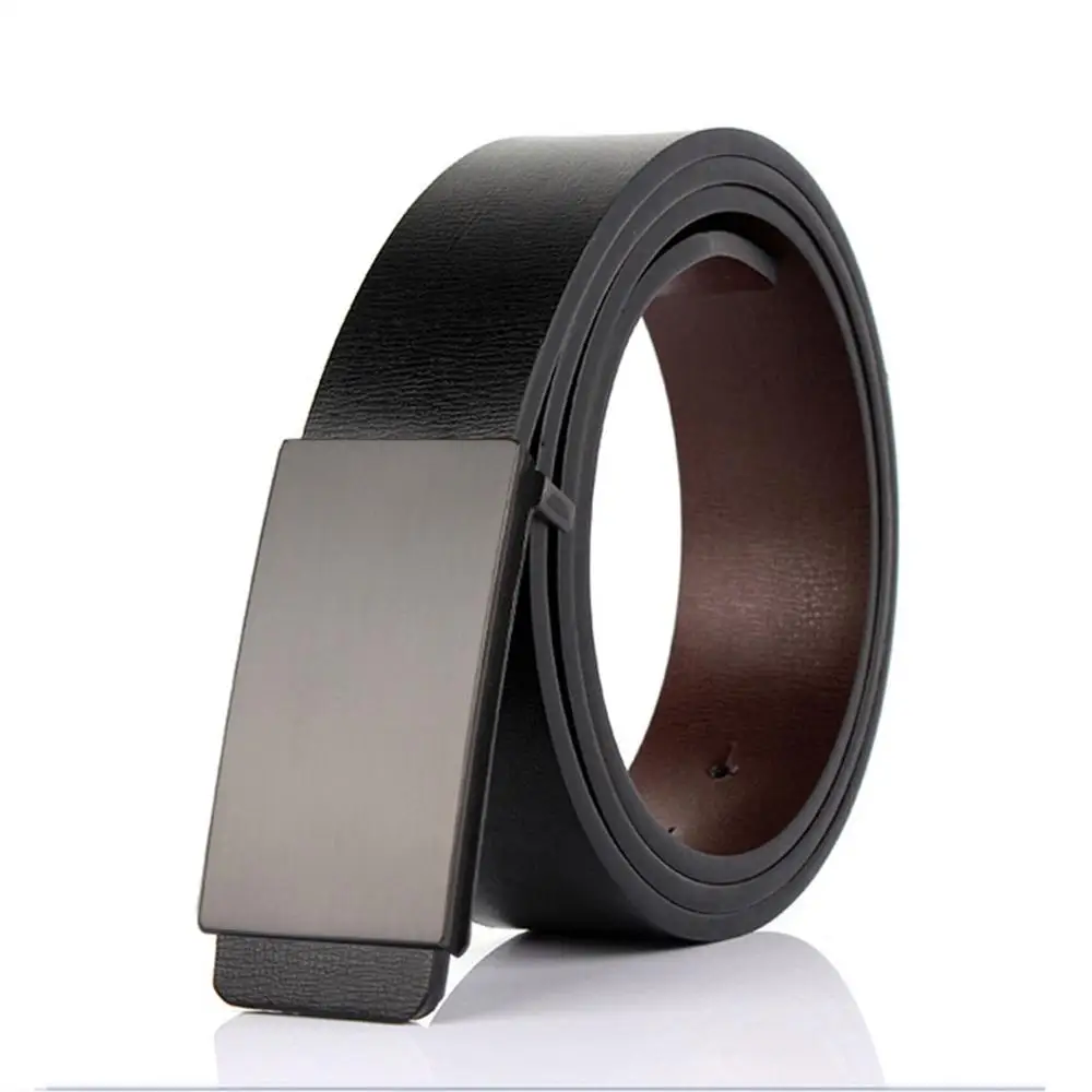 FAJARINA Brand Men's Quality Design 2nd Layer Genuine Leather Black Fashion Belts Male Jeans Belt Apparel Accessories for Men holeless belt Belts