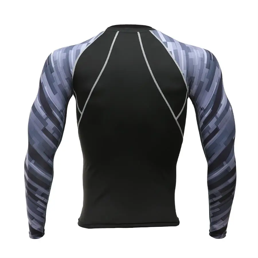 Мужская Фитнес-футболка для бега циклические базовые слои мужские s Бодибилдинг облегающие термокомпрессионные рубашки MMA Спортивная футболка для тренировок
