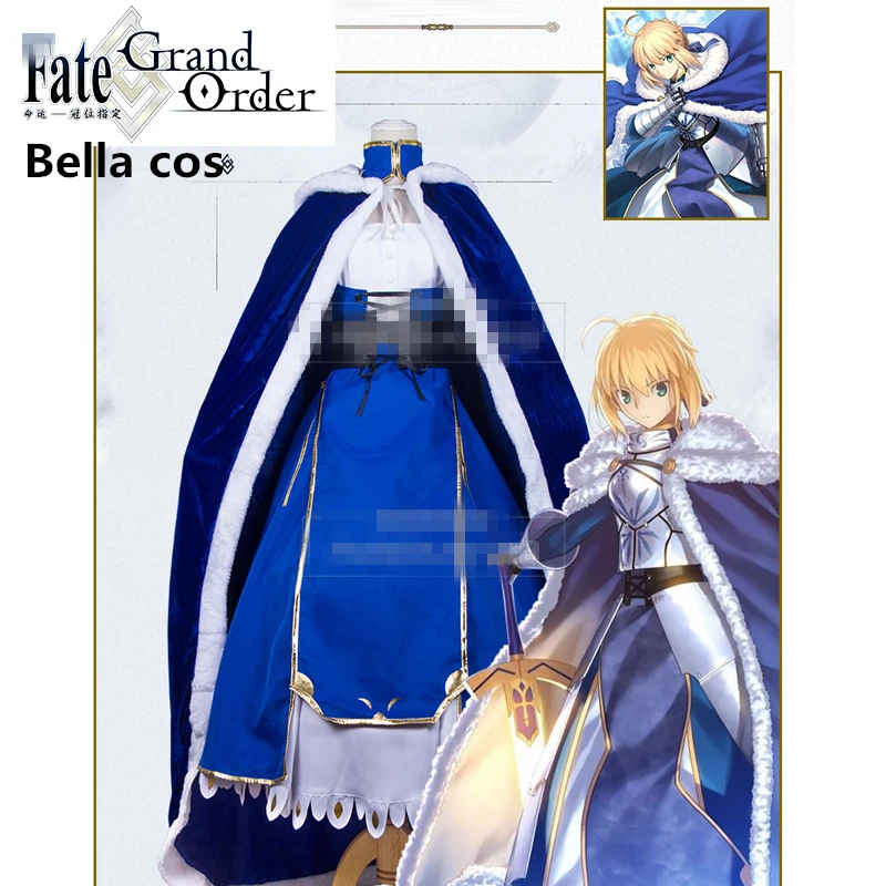 Fate zero Fate Stay Night Saber Nero Cosplay Costume Luxury Version Red Dress
