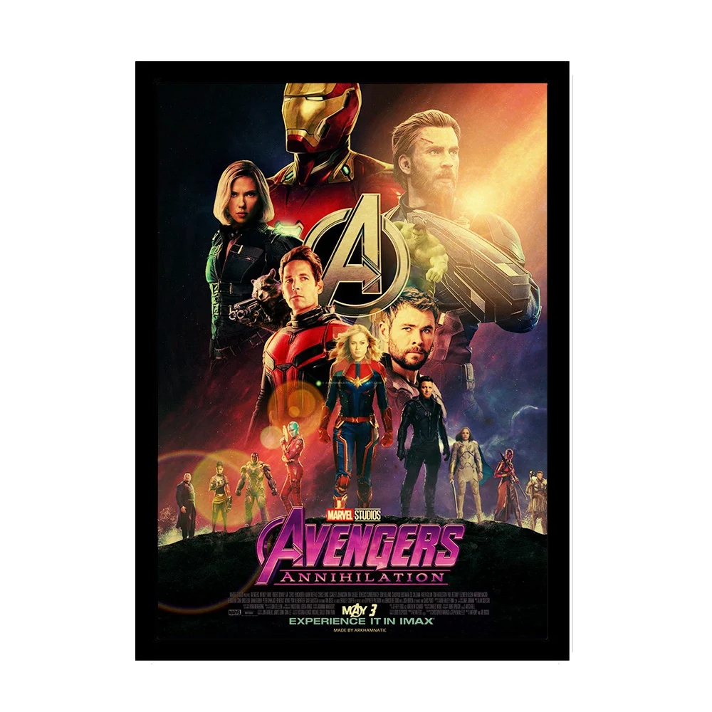 2019 New Marvel Movie Avengers Endgame Poster Kraft Paper Super Hero Retro Poster and Prints Cafe Room Wall Sticker Art Painting