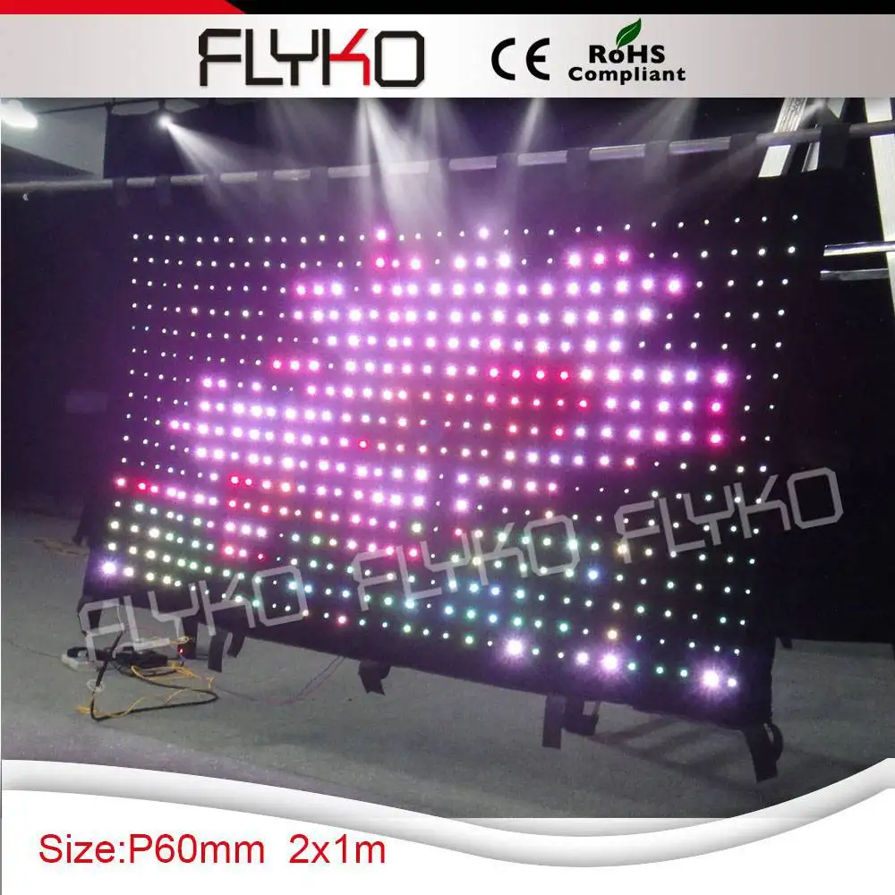 Free Shipping light for stage decoration flexible led video curtain