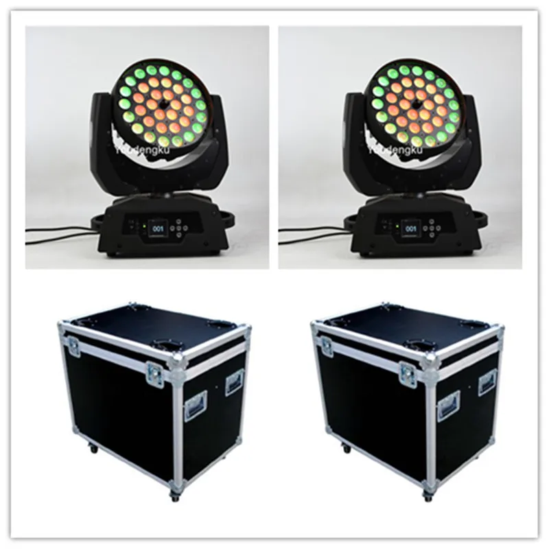 8 pieces with flightcase led rgbwa zoom wash 36 x 15w 5 in 1 rgbaw Ring led movinghead light moving head led zoom lights