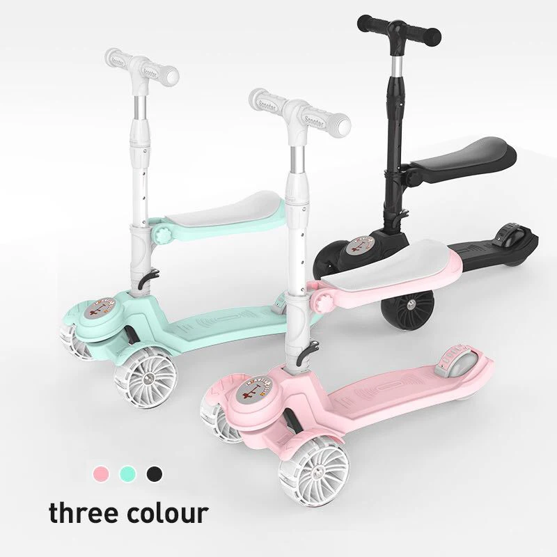 Флэш 4 колеса алюминиевого сплава складные детские ноги седло для скутера три в одном мужчины и женщины детские раздвижные игрушки Скейтбординг