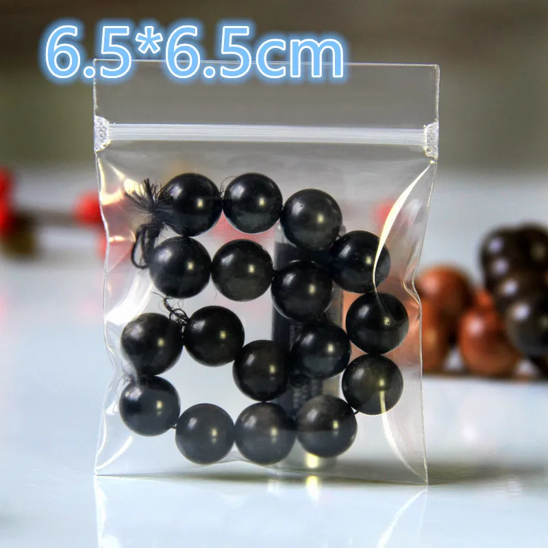 

800Pcs/ Lot 6.5*6.5cm Jewelry Clear PPE Anti-oxidation Valve Packing Bag Boutique Jade Self Seal Plastic Zipper Storage Pouches