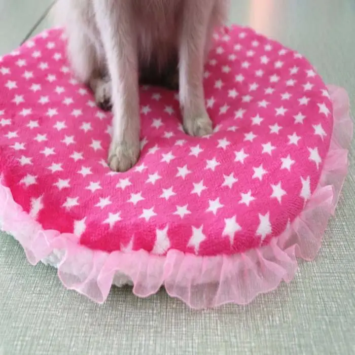 Ultra Soft Pet Bed Cute Prints Reversible Flannel Bed Mat Washable Small Dog Cat Use MYDING