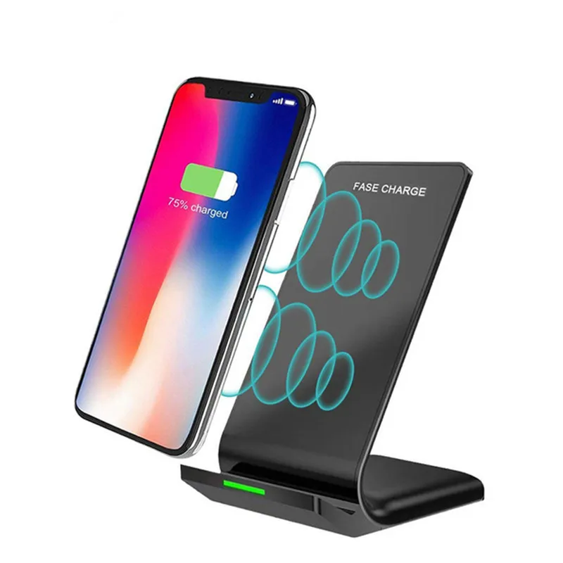 Беспроводное удобное быстрое зарядное устройство 10 Вт Qi для iPhone X / XS Max 8 Plus Samsung S9