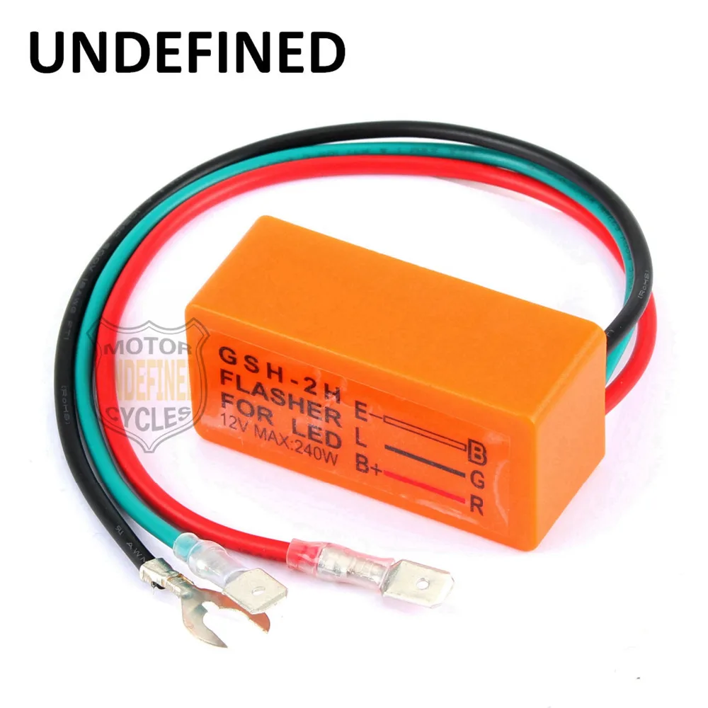

Motorcycle LED Turn Signal Indicator Light Flasher Relay Rate Control Hyper Flash 3 Pin For Kawasaki Honda Yamaha Suzuki