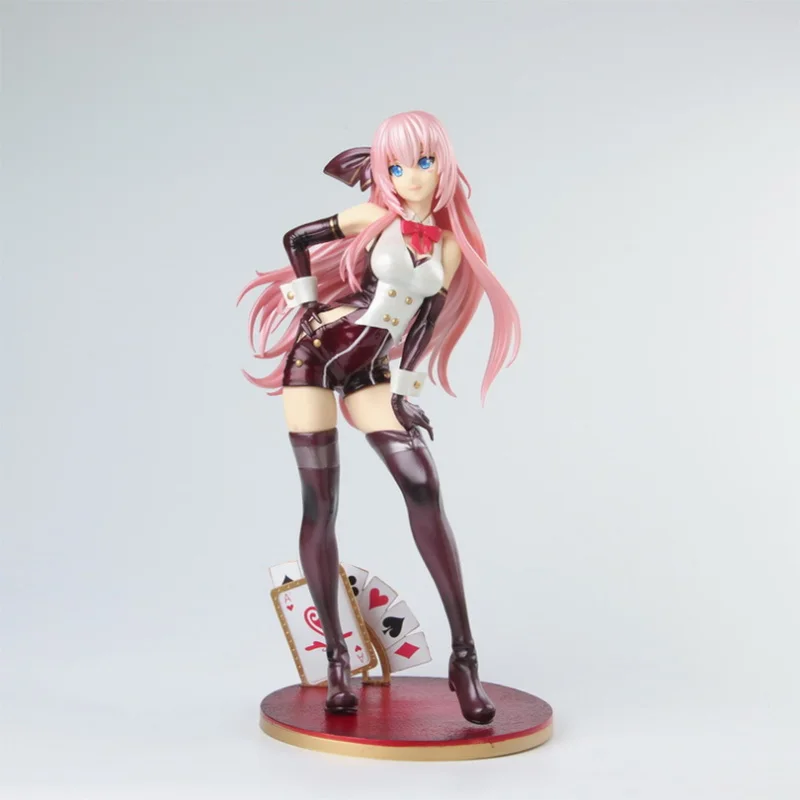 

Amine Hatsune Miku Vocaloid Megurine Luka Temptation Bunny Girl Poker Ver Model PVC Action Figure Decoration 1/7 Scale Toys 26cm