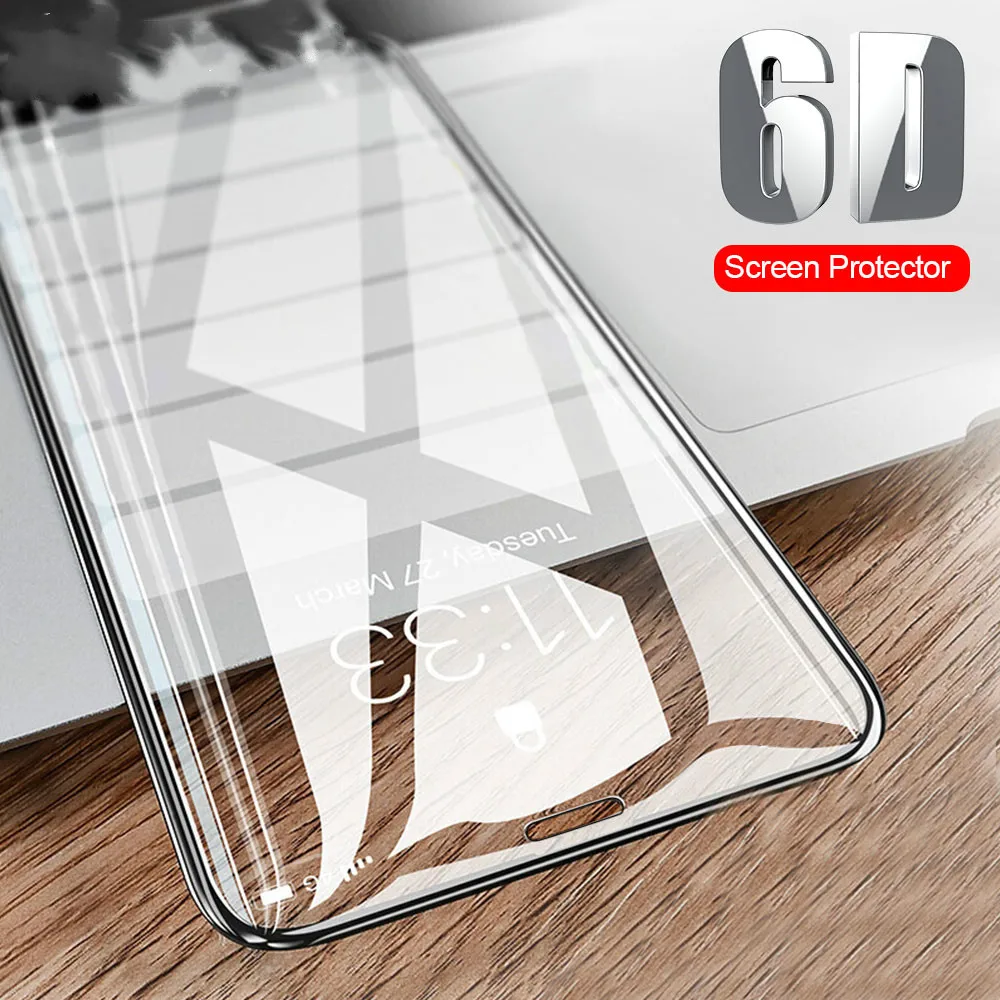 WITWITACE Screen Protector For iPhone X Glass Tempered Dust Proof 6D