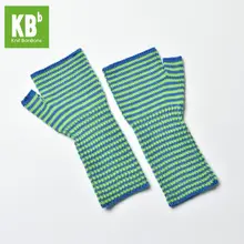 KBB рождественские женские мужские и детские модные весенние удобные детские вязаные перчатки зимние длинные перчатки без пальцев женские теплые руки