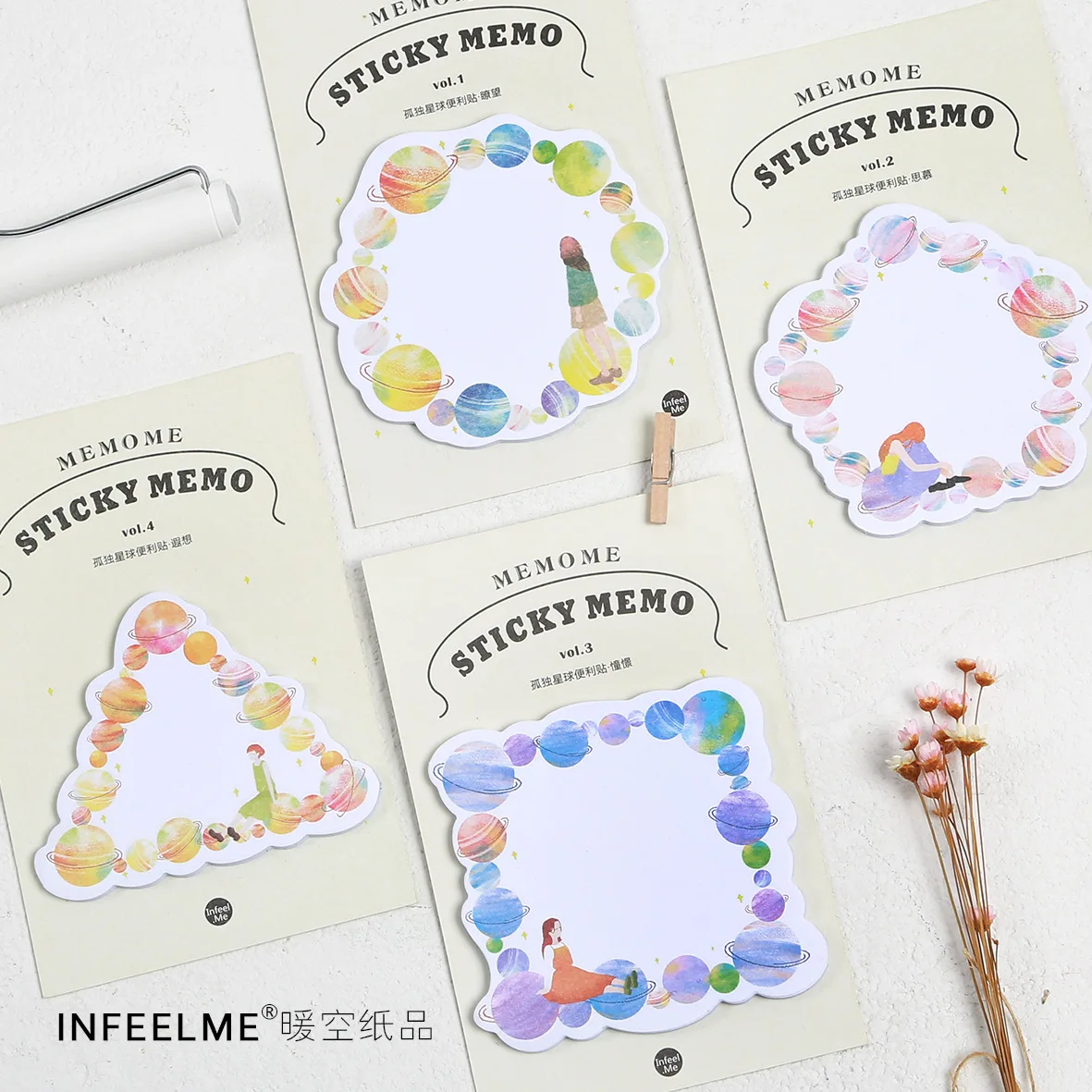 

Lonely Space Self-Adhesive N Times Memo Pad Sticky Notes Bookmark School Office Supply