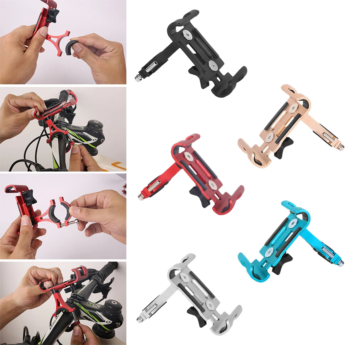  2018 heißer Aluminium Legierung Fahrrad Telefon Halter 35-65 