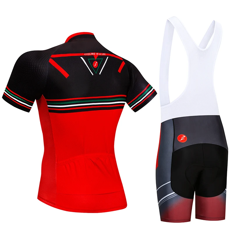 2021 красная Команда PRO Велоспорт Джерси Ropa Ciclismo 9D гелевые мужские летние