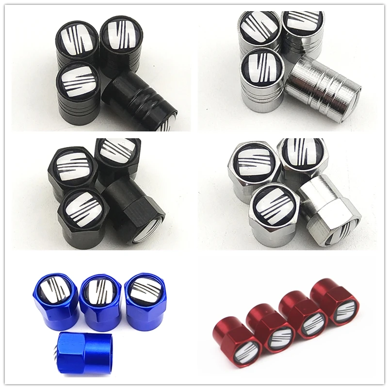 

2019 New Wheel Caps Theftproof Metal Car Wheel Tires Valves Tyre Stem Air valve Caps Airtight Cove for seat leon car accessories