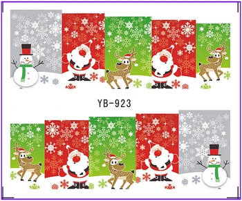

1X Nail Sticker Full Page Xmas Santa Clause Water Transfers Stickers Nail Decals Stickers Water Decal YB923-928