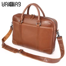 Брендовое качество кожи 15 дюймов сумка для ноутбука натуральная кожа мужская деловая сумка натуральная кожа модные мужские сумку для ноутбука