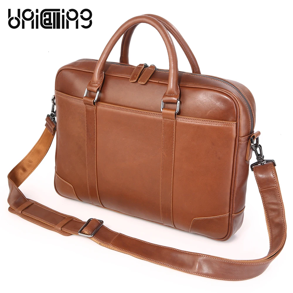 

Brand quality leather 15 inch laptop bag genuine leather business men bag handbag real leather fashion men messenger laptop bag
