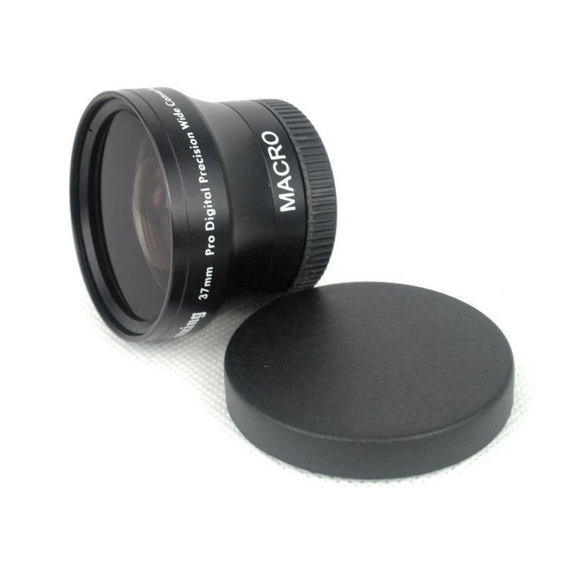 

BON CREATION Professional Digital Lens Replacement 37mm 0.45x Wide Angle + Macro Conversion Lens for Camcorders 37 0.45 Black