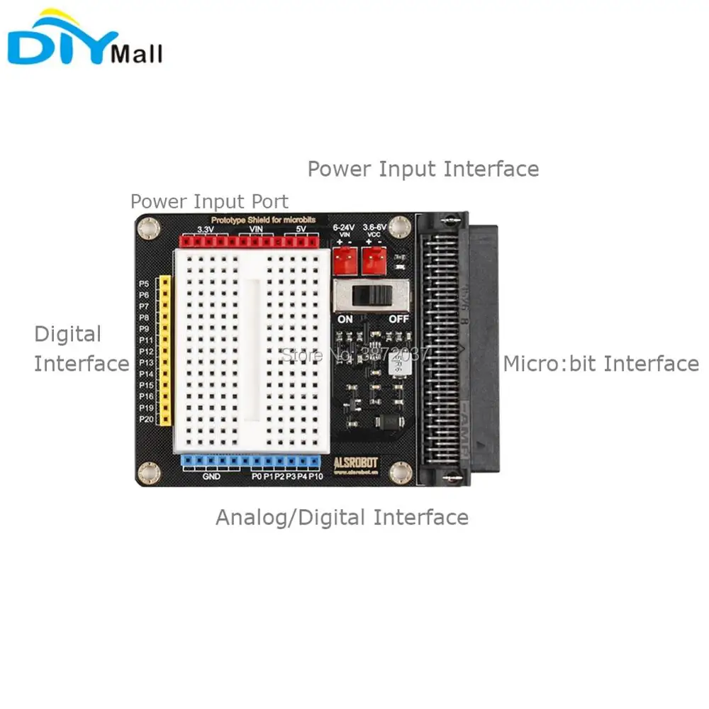 Плата расширения с макетом на борту прозрачный защитный чехол для BBC Micro: bit Microbit DIY