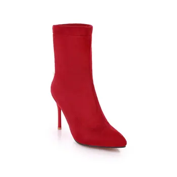

Sexy high heel boots with marriage in 2018 autumn and winter monsoon pointed boots in the 33-43 code 18103