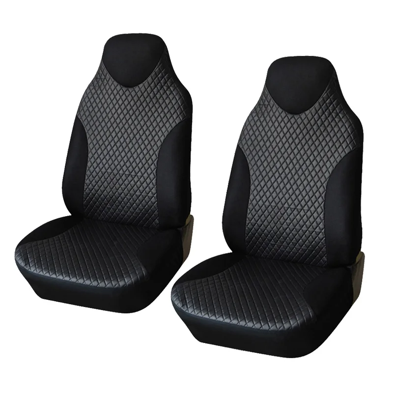 Black Sports Seat Covers PVC Fabric Car Cover Universal Fit Most Auto Interior Accessories