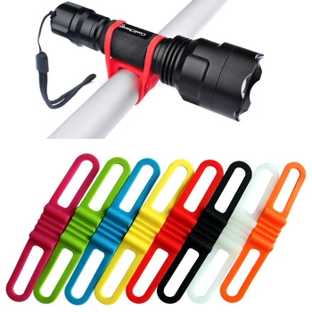

5 PCS Bicycle Light Mount Holder Flashlight Band Elastic Bandage Silicon Strap Mountain Road Bike Torch Bandage Bike Accessories