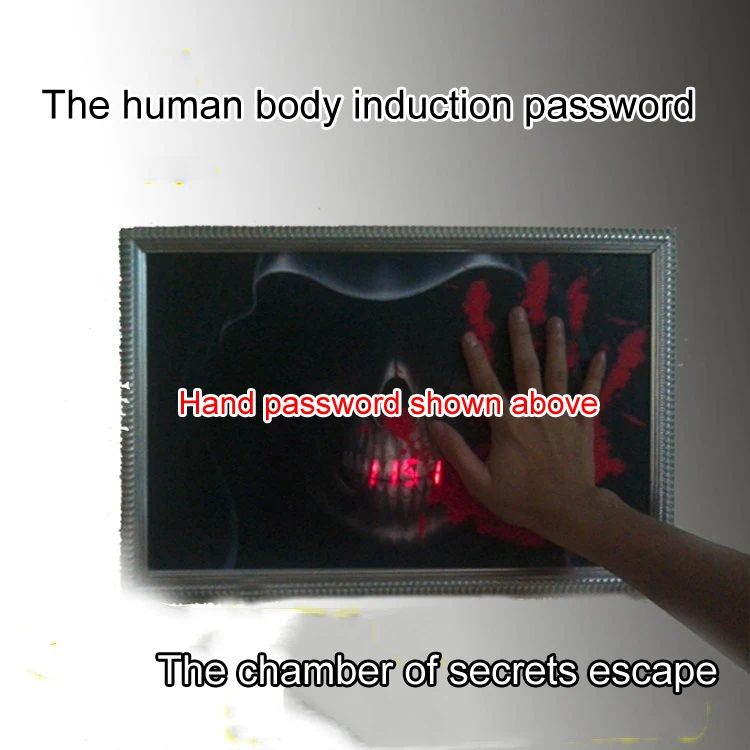 

Reality chamber of escape touch unlock human touch sensitive props authority digital tube display the password