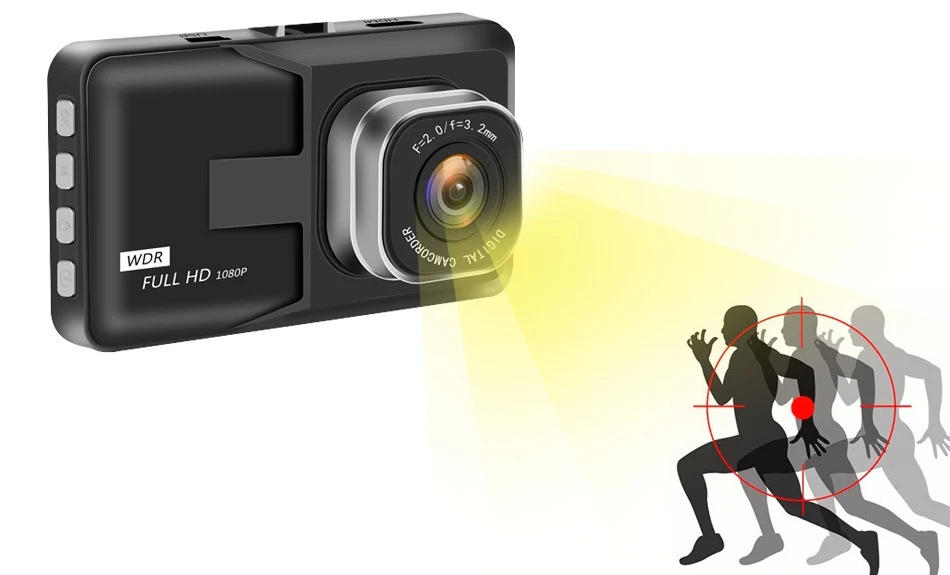 Car DVR Dash Cam Night Vision 1080P Full HD Parking Monitor G-Sensor WDR Battery built-in (10)