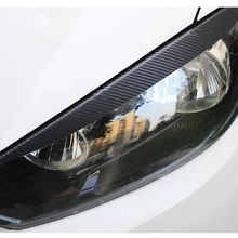 Nova eyeline adesivo de fibra de carbono apto para volkswagen vw golf 6 gti r20 formando luz sobrancelha olho linha carro-estilo