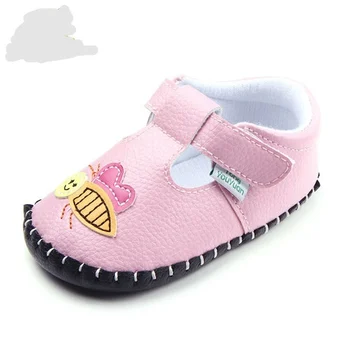 

First Walkers baby shoes baby girl's PU handmade first walkers size 1 2 3 quality 2017 lace-up pink white soft comfortable shoes