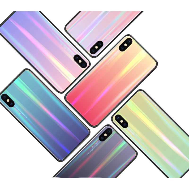 Градиентный стеклянный чехол для телефона Huawei P20 Pro Mate20 Nova3i Honor 10 8X V9 V10 Magic2 цветной
